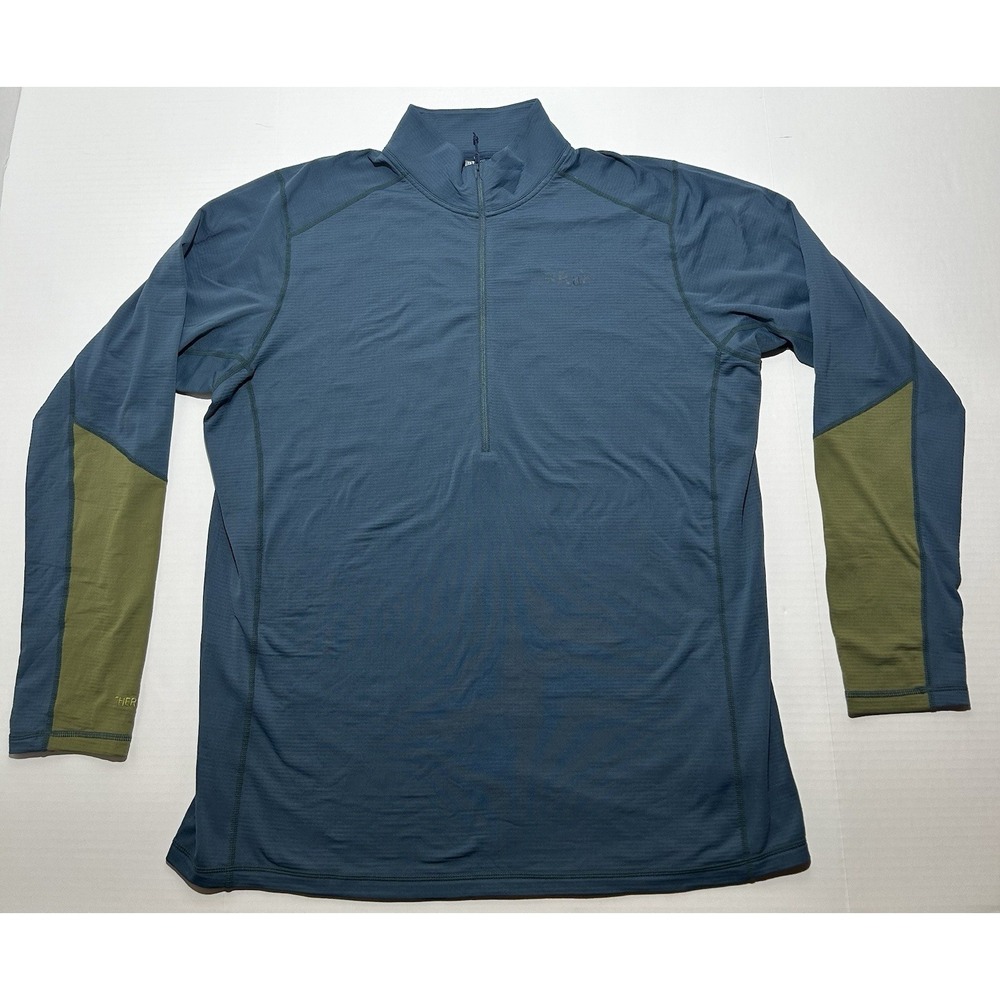 RAB Conduit Pull On 1/2 Zip Up Baselayer Top Blue Mens XXL Long Sleeve EUC